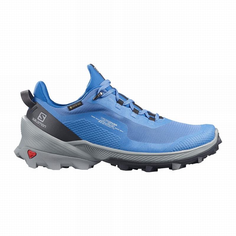 Salomon Israel CROSS OVER GORE-TEX - Womens Hiking Shoes - Blue (EQOI-14782)
